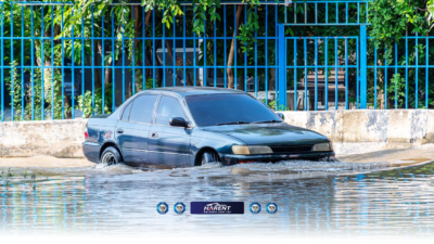 tips berkendara saat banjir