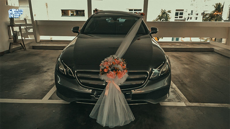dekorasi mobil wedding