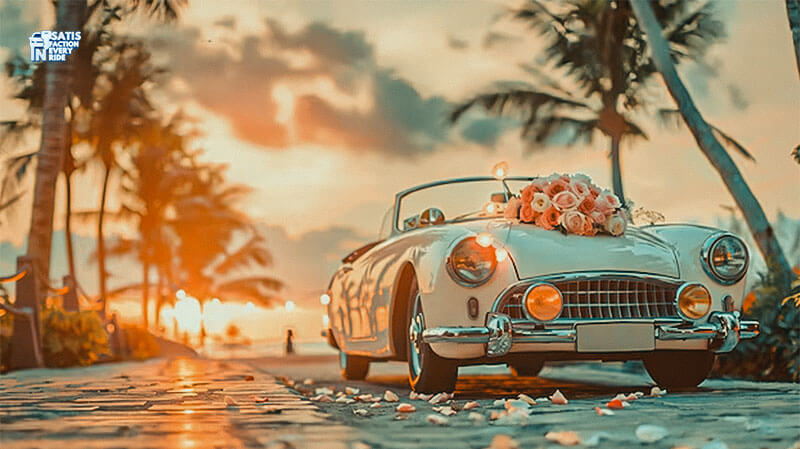 dekorasi mobil wedding