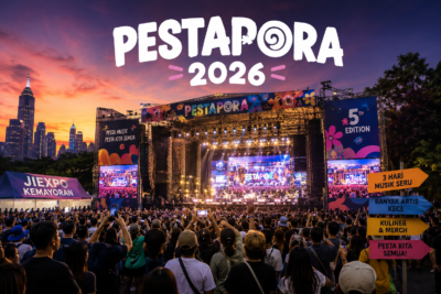 Pestapora 2026 di Jakarta dengan suasana festival musik dan pengunjung