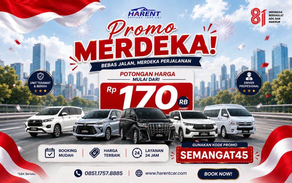 promo sewa mobil agustus harent diskon merdeka