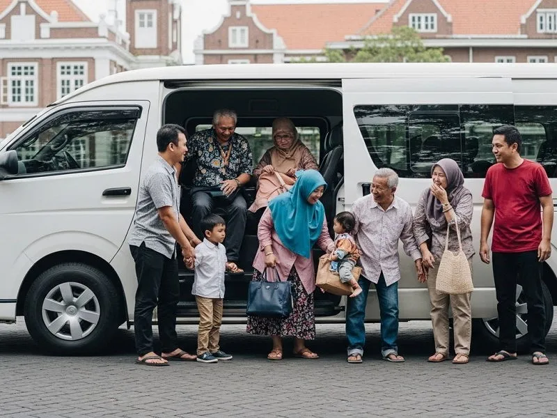 Sewa Toyota Hiace Jakarta dari Harent untuk liburan rombongan keluarga dan teman